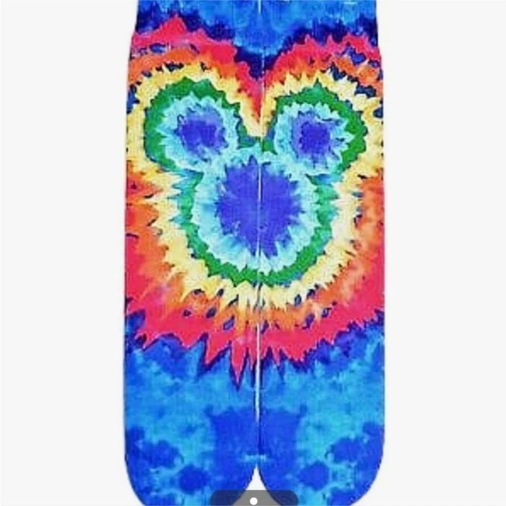 Disney Parks Disneyland Mickey Mouse Tie Dye Socks Rainbow